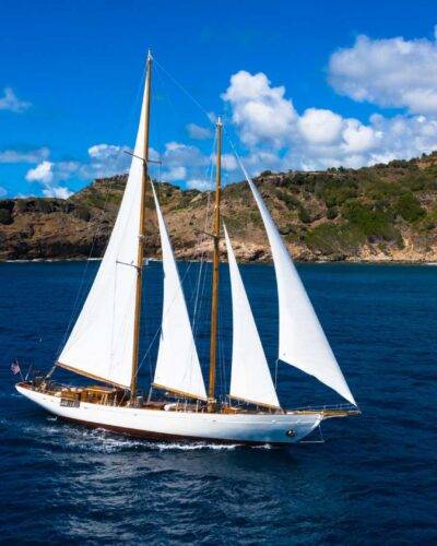 Happy guests enjoying their private yacht charter experience