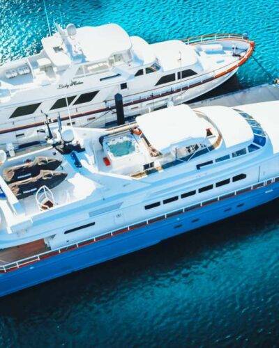 Stylish 8102 luxury yacht with large windows & amenities.