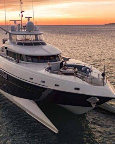 Charter manager finalizing yacht booking with a client