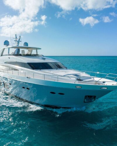 Luxurious 8908 yacht with spacious sundeck & pool.